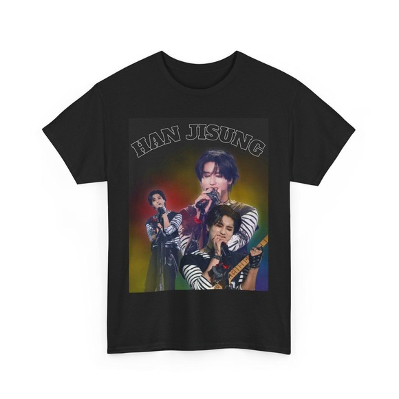 STRAYKIDS HAN JISUNG Solo Stage Unisex Heavy Cotton Tee - Picture 1 of 4